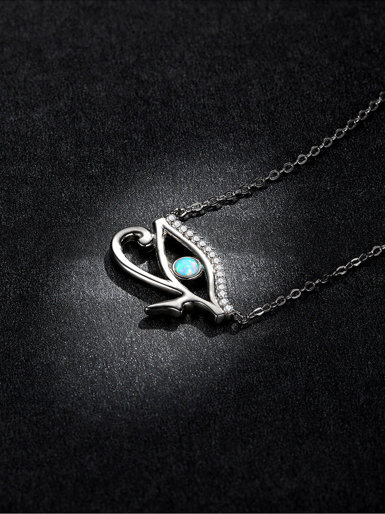 Necklace 925 Sterling Silver Ancient Egypt Eye of Horus Pendant Necklace for Women Fine Jewelry
