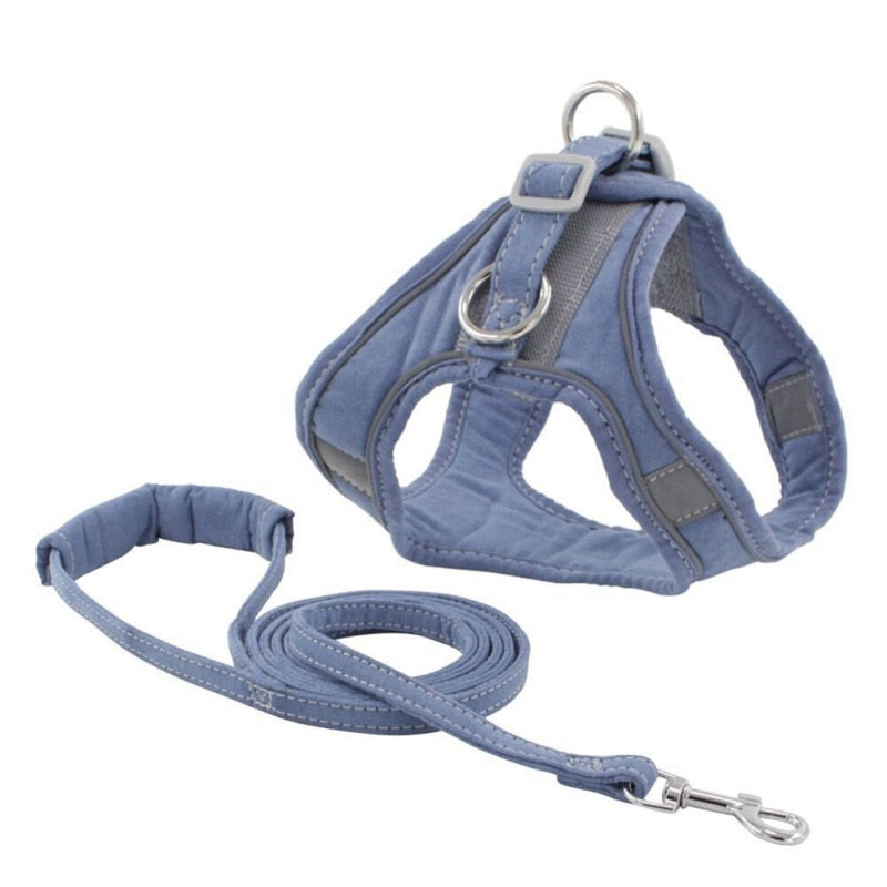 Pet -Cat Dog Harness And Leash Set For Chihuahua Pug