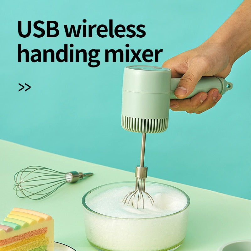 Wireless 3 Speed Handheld  Mixer Electric Food Blender