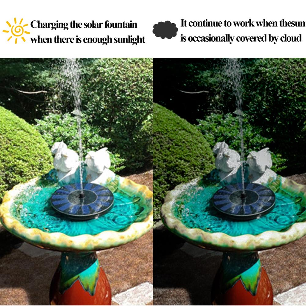 Mini Solar Fountain Floating Water Fountain Outdoor