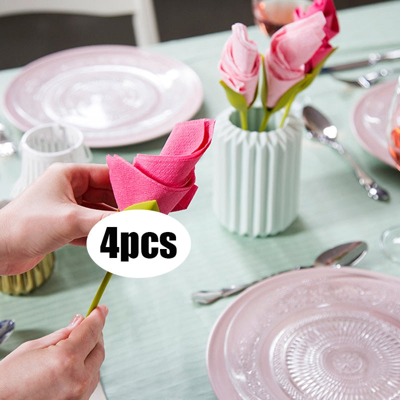 24PCS/Set flower Table Decor Napkin Holder DIY