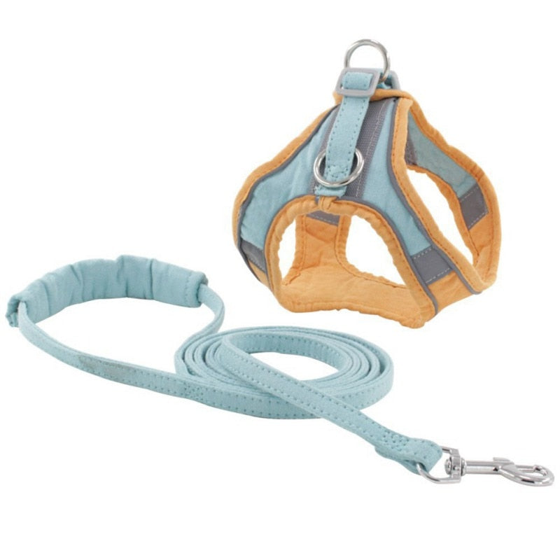 Pet -Cat Dog Harness And Leash Set For Chihuahua Pug