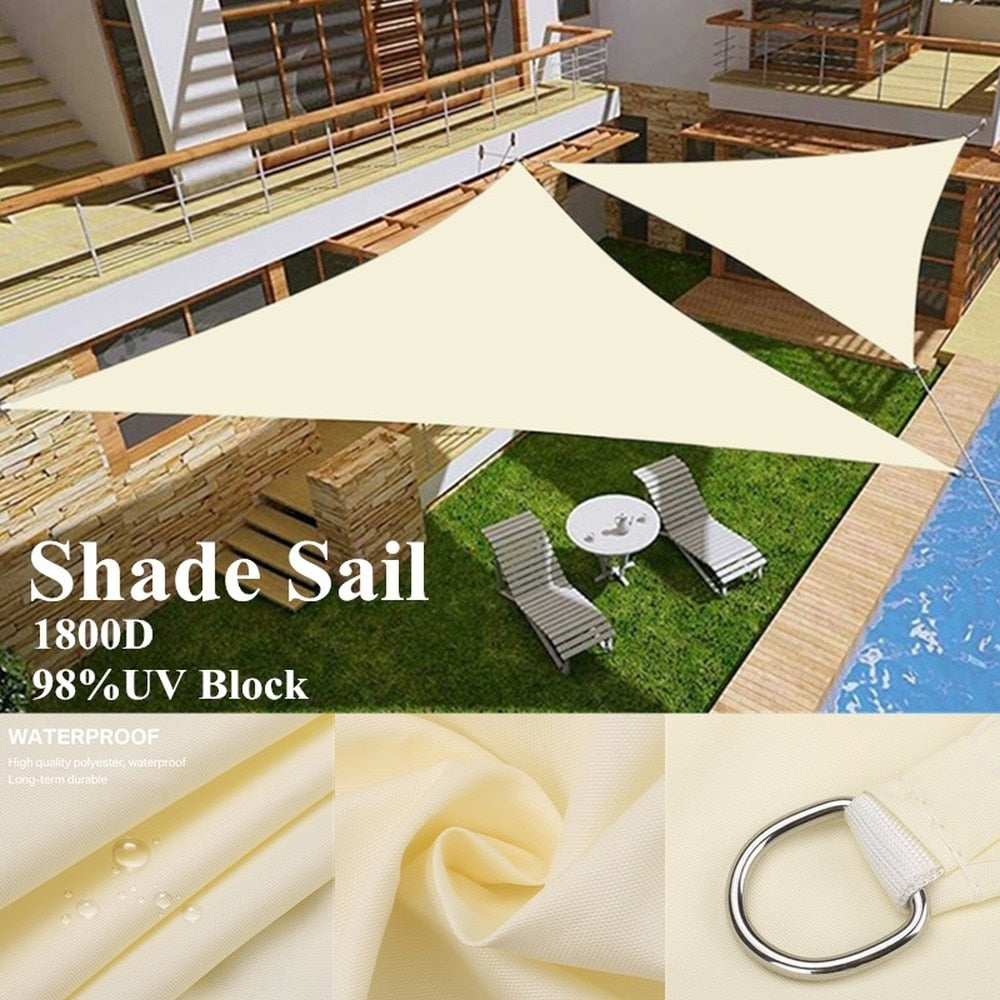 2/3/3.6/5M Triangle 98%UV Block Sun Shade Sail Canopy