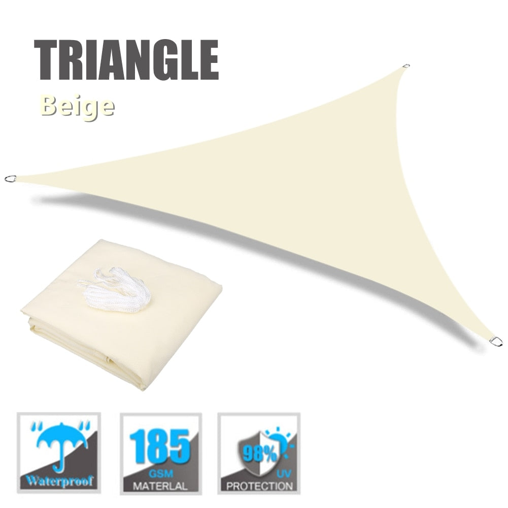 2/3/3.6/5M Triangle 98%UV Block Sun Shade Sail Canopy