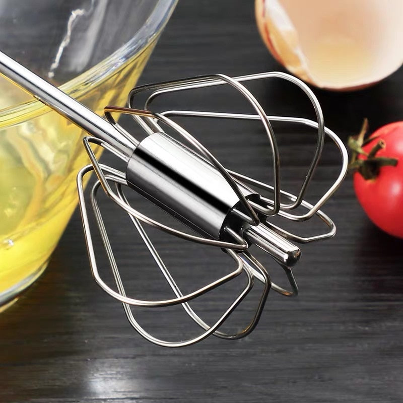 Semi-Automatic Egg Beater 304 Stainless Steel